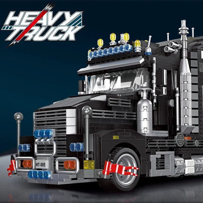JieStar MOC Building Block Set: Heavy Duty Black Truck, Model 92005