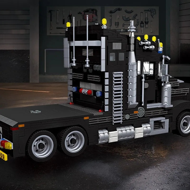 JieStar MOC Building Block Set: Heavy Duty Black Truck, Model 92005