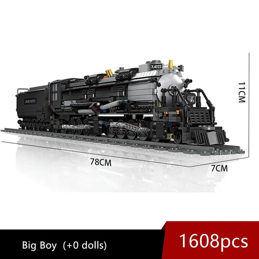 JieStar MOC Building Block Set: Bigboy Steam Locomotive Train 59005