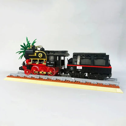 JieStar MOC Building Block Set: Steam Locomotive Train 59008