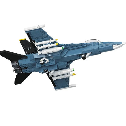 JieStar MOC Building Block Set: Aircraft Tech MOC F-16 Fighter Jet, Model 61029