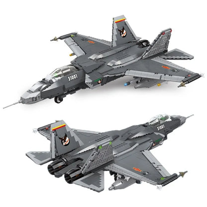 JieStar MOC Building Block Set: FC-31 Aircraft Jet Fighter Plane, Model 61051