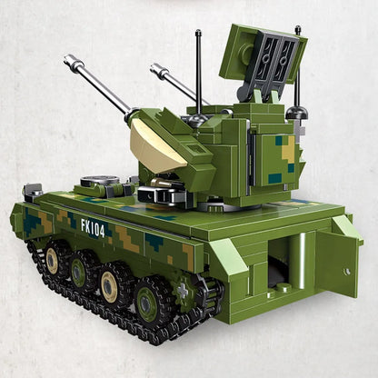 JieStar Building Block Set: Type 09 Twin 35 Anti Aircraft Gun Tank, Model 61062