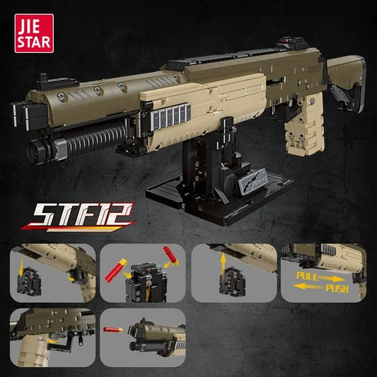 JieStar MOC Building Block Set: Weapon MOC STF12 Shotgun Gun, Model JS92402