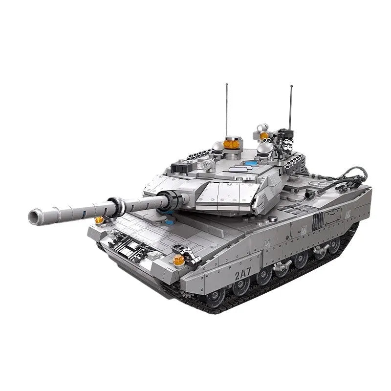 JieStar Motorized Building Block Set: WW2 Leopard 2A7 Main Battle Tank, Model 61036