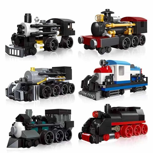 JieStar MOC Building Block Set: Mini Train Collection MOC Locomotive, Model 92307