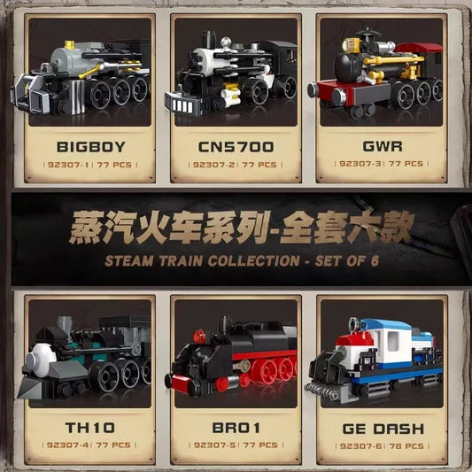 JieStar MOC Building Block Set: Mini Train Collection MOC Locomotive, Model 92307