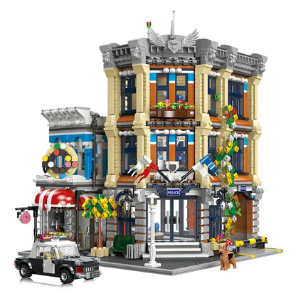 JieStar MOC Building Block Set: 89134 Creator Expert City Police Station