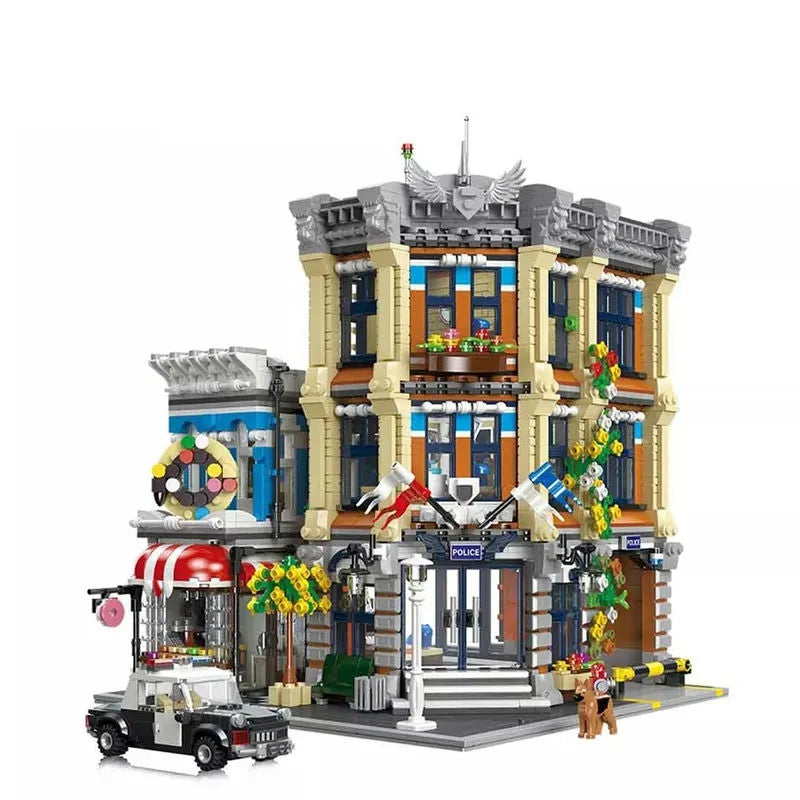 JieStar MOC Building Block Set: 89134 Creator Expert City Police Station