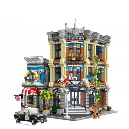 JieStar MOC Building Block Set: 89134 Creator Expert City Police Station