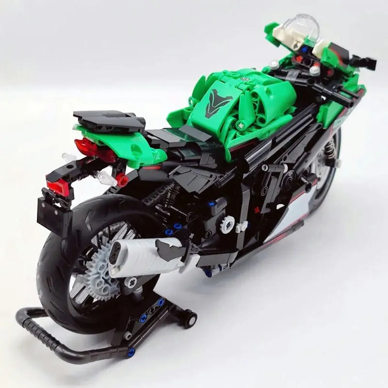 JieStar MOC Building Block Set: 91023 Kawasaki NINJA ZX-10R Motorcycle