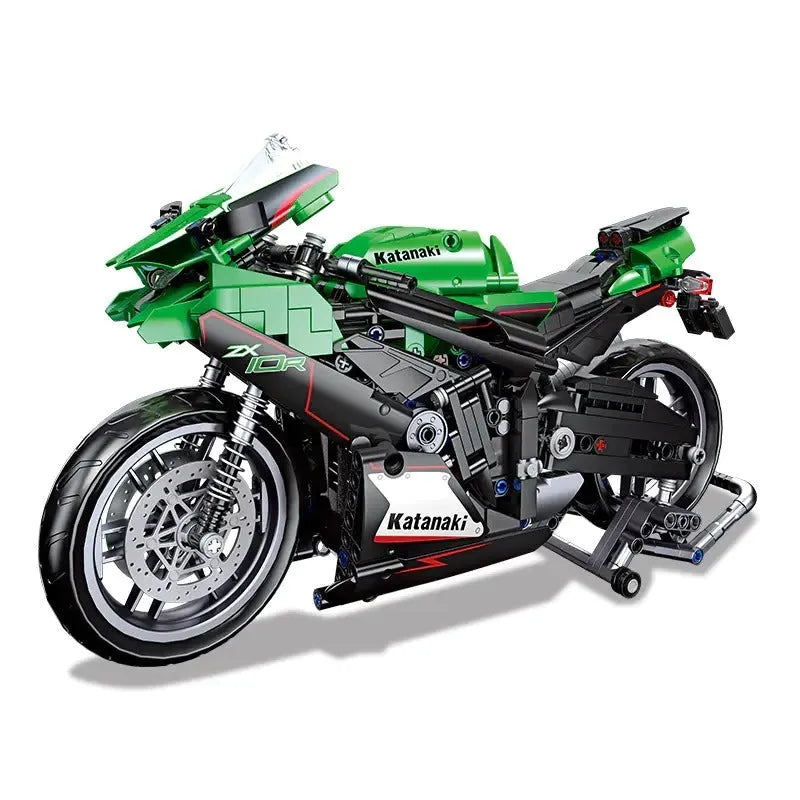 JieStar MOC Building Block Set: 91023 Kawasaki NINJA ZX-10R Motorcycle