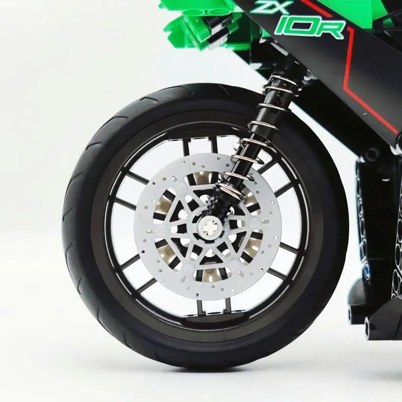JieStar MOC Building Block Set: 91023 Kawasaki NINJA ZX-10R Motorcycle