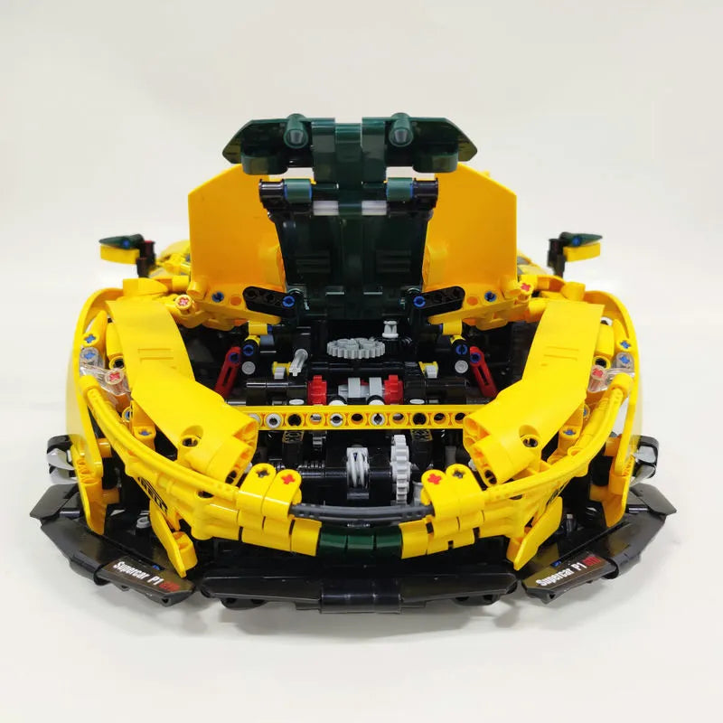 JieStar MOC Motorized Building Block Set: 91101 Super Racing McLaren P1 Sports Car