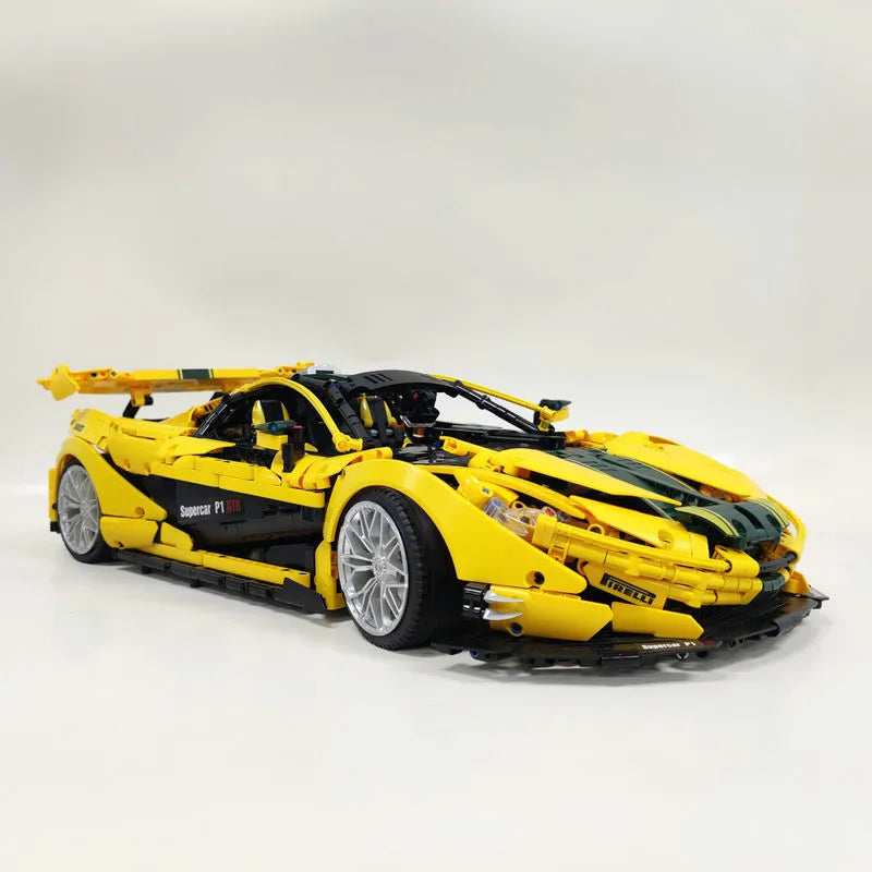 JieStar MOC Motorized Building Block Set: 91101 Super Racing McLaren P1 Sports Car