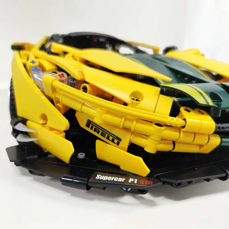 JieStar MOC Motorized Building Block Set: 91101 Super Racing McLaren P1 Sports Car