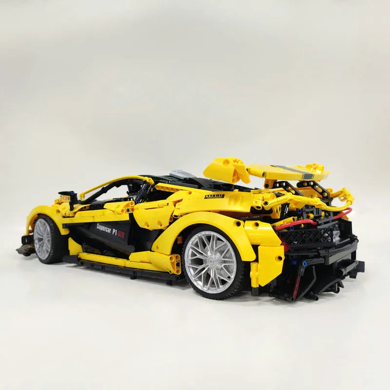 JieStar MOC Motorized Building Block Set: 91101 Super Racing McLaren P1 Sports Car