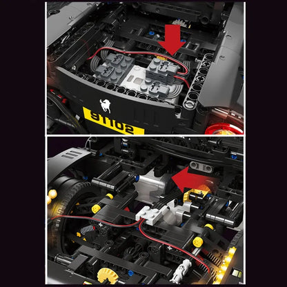 JieStar MOC Building Block Set: 91102 Tech RC Motorized Ferrari F12 Racing Car, Model 91102-1