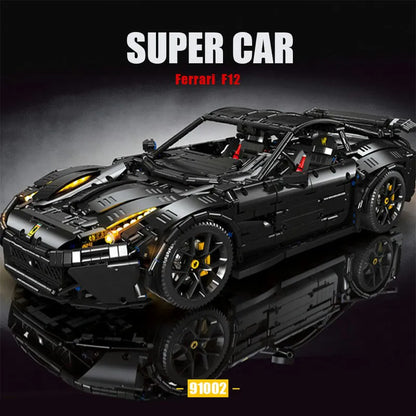 JieStar MOC Building Block Set: 91102 Tech RC Motorized Ferrari F12 Racing Car, Model 91102-1