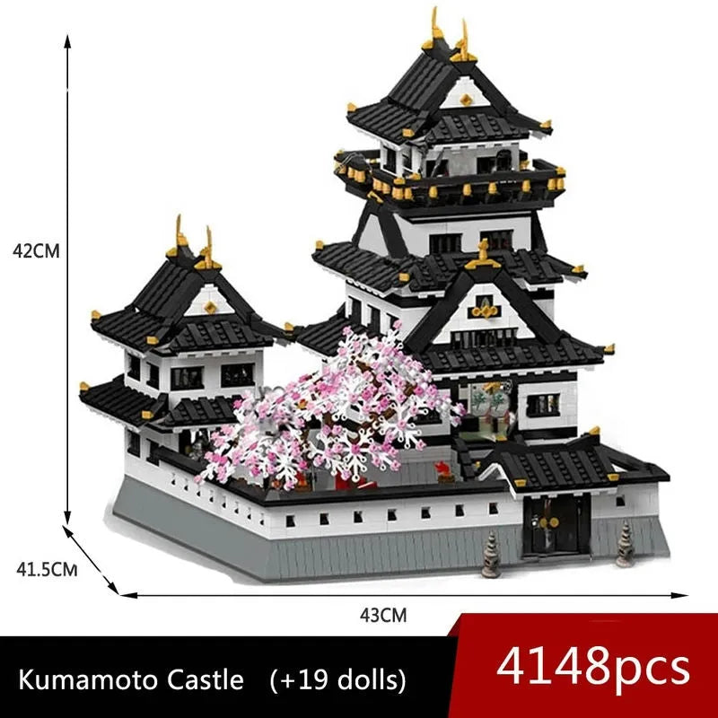 JieStar MOC Building Block Set: Sakura Kumamoto Castle, Model 39101