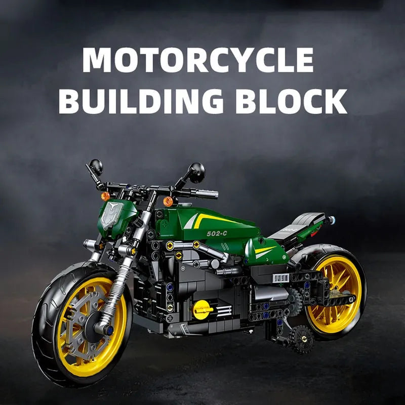 JieStar MOC Building Block Set: Benelli 502C Bike RC Motorcycle 91022