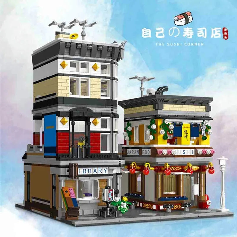 JieStar MOC Building Block Set: Sushi Corner Shop 89127