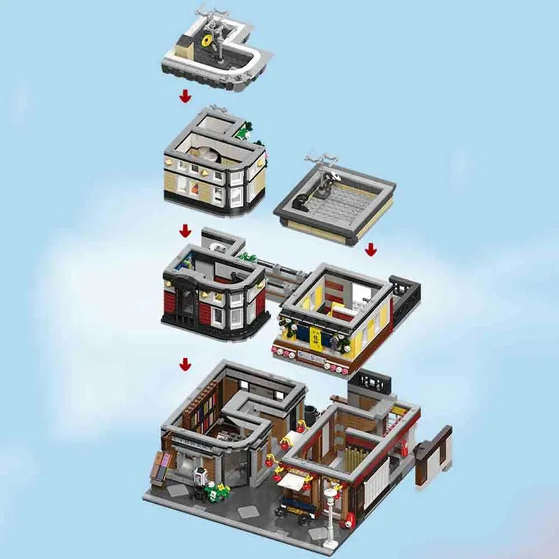 JieStar MOC Building Block Set: Sushi Corner Shop 89127