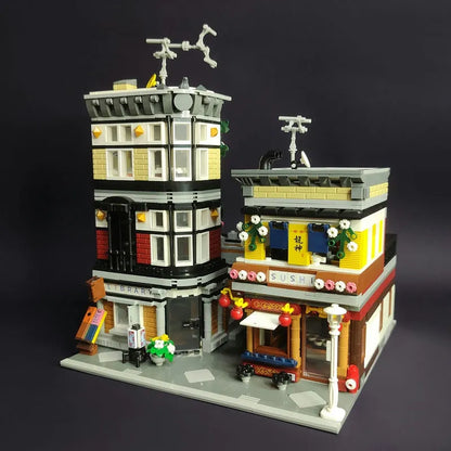 JieStar MOC Building Block Set: Sushi Corner Shop 89127