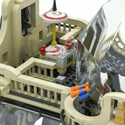 JieStar MOC Building Block Set: Street European Train Station, Model 89104