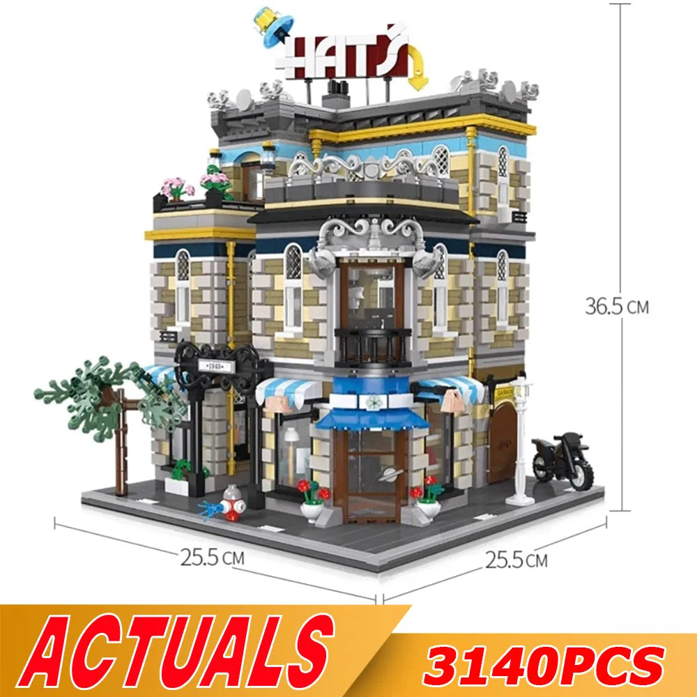 JieStar MOC Building Block Set: Hat Shop Store 89121