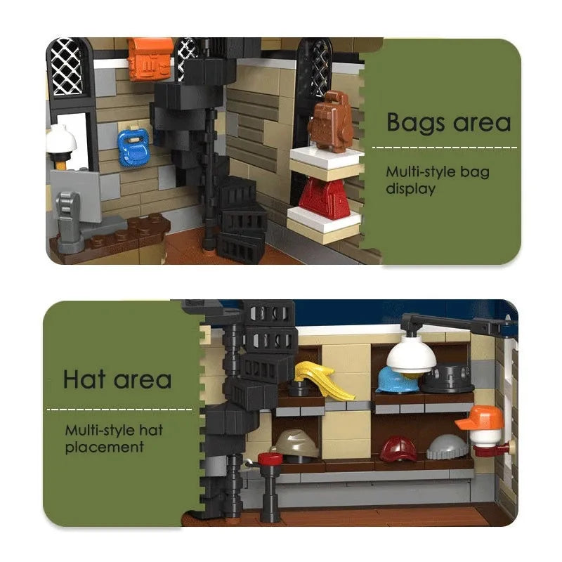 JieStar MOC Building Block Set: Hat Shop Store 89121