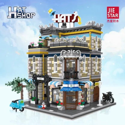 JieStar MOC Building Block Set: Hat Shop Store 89121