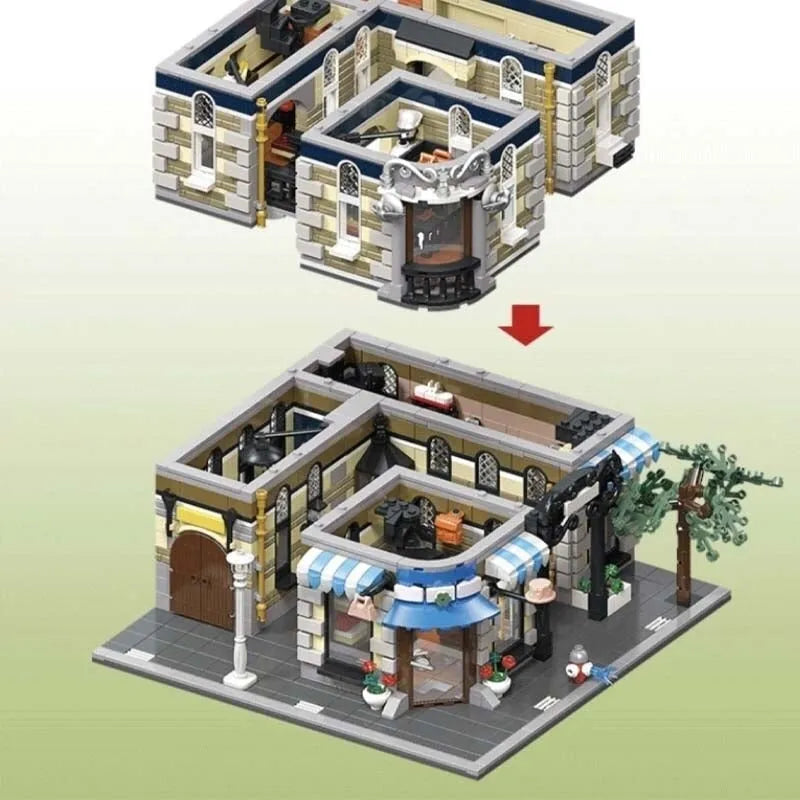 JieStar MOC Building Block Set: Hat Shop Store 89121