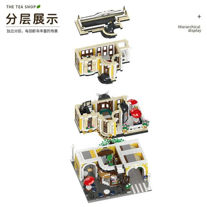 JieStar MOC Building Block Set: Tea Shop Store 89124