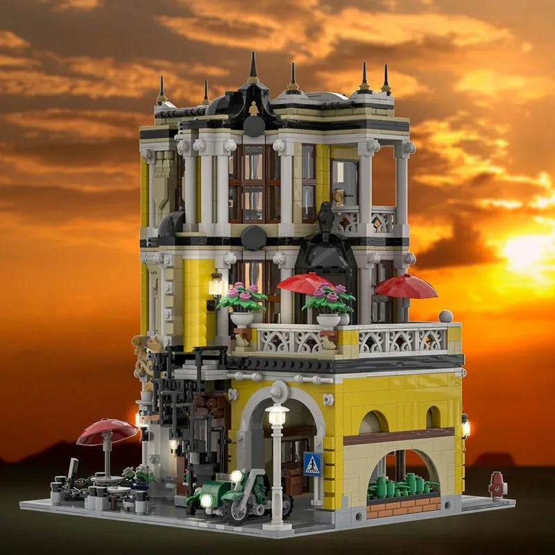 JieStar MOC Building Block Set: Tea Shop Store 89124
