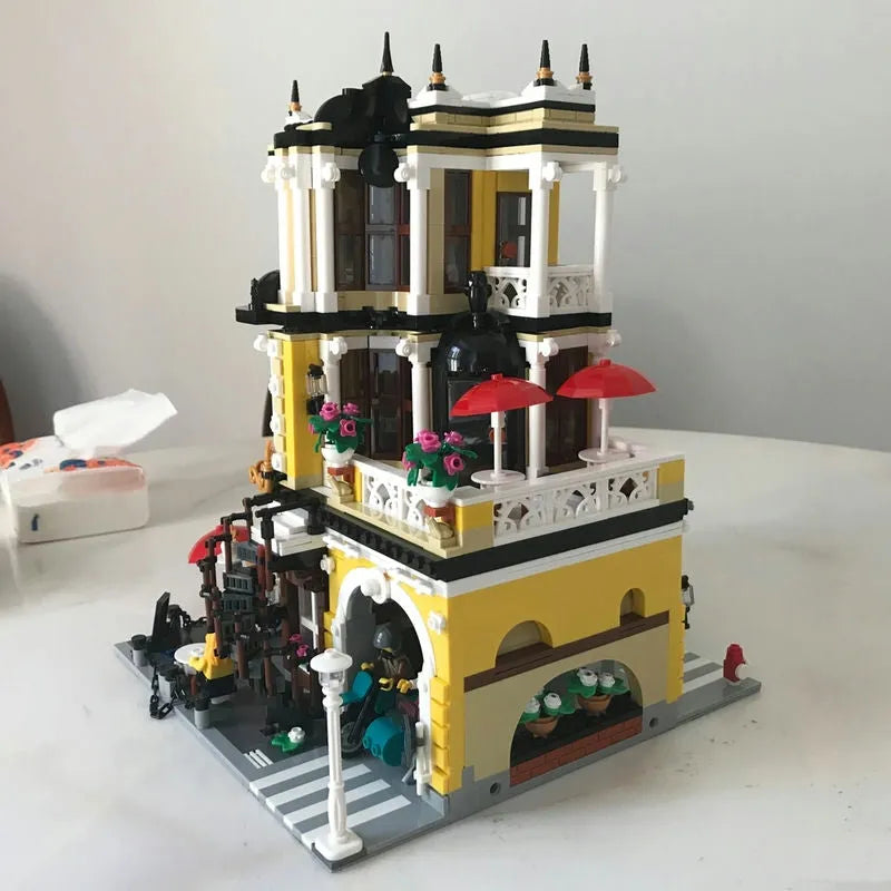 JieStar MOC Building Block Set: Tea Shop Store 89124