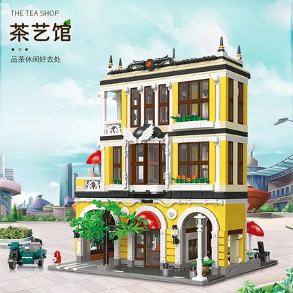 JieStar MOC Building Block Set: Tea Shop Store 89124