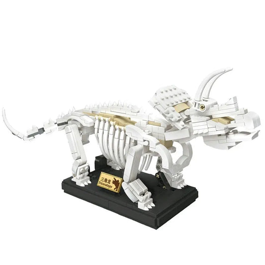 JieStar MOC Building Block Set: Idea Dinosaur World Triceratops Fossil, Model 36003