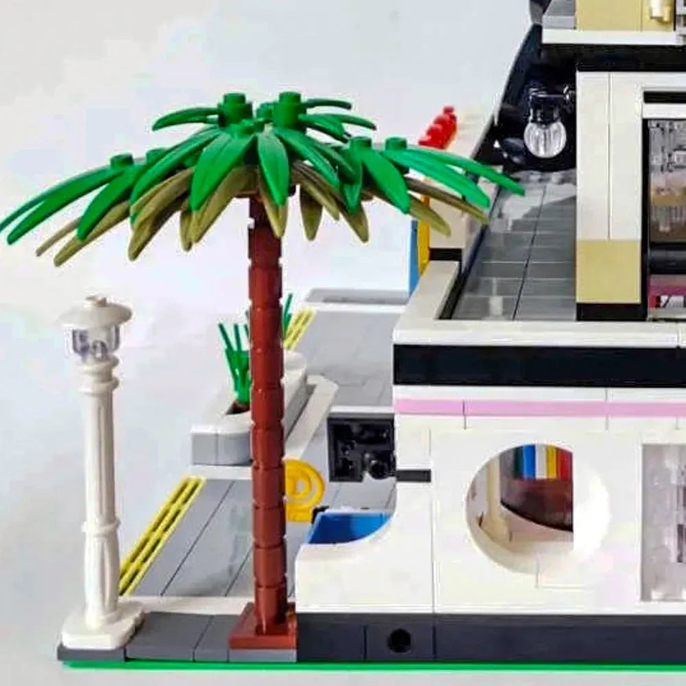 JieStar MOC Building Block Set: Car Wash Music Shop Concert, Model 89105