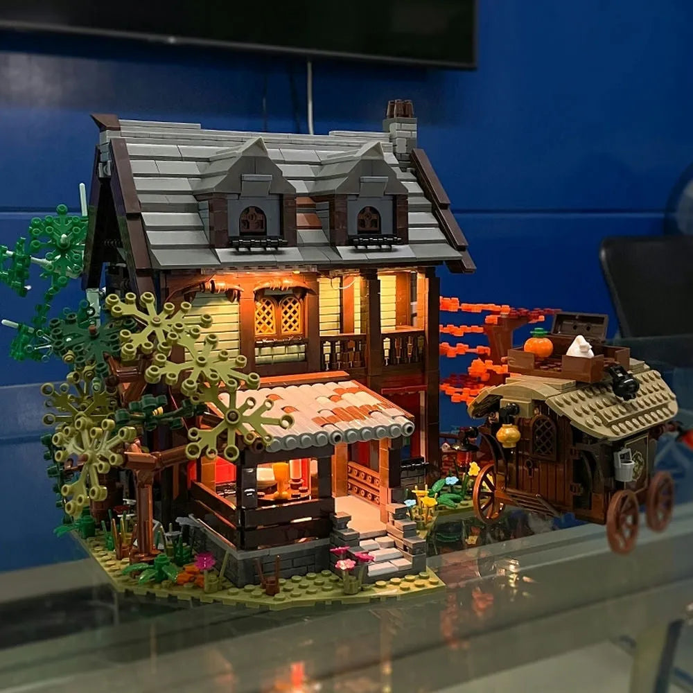 JieStar MOC Building Block Set: Medieval Hotel Town Inn, Model 89148