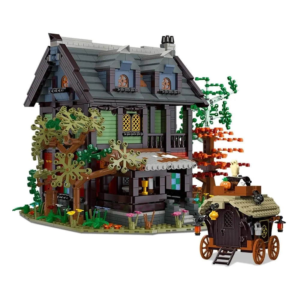 JieStar MOC Building Block Set: Medieval Hotel Town Inn, Model 89148