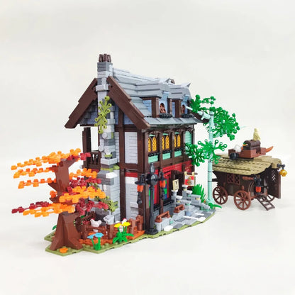 JieStar MOC Building Block Set: Medieval Hotel Town Inn, Model 89148