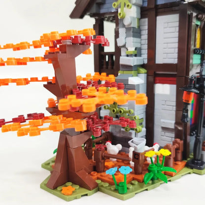JieStar MOC Building Block Set: Medieval Hotel Town Inn, Model 89148