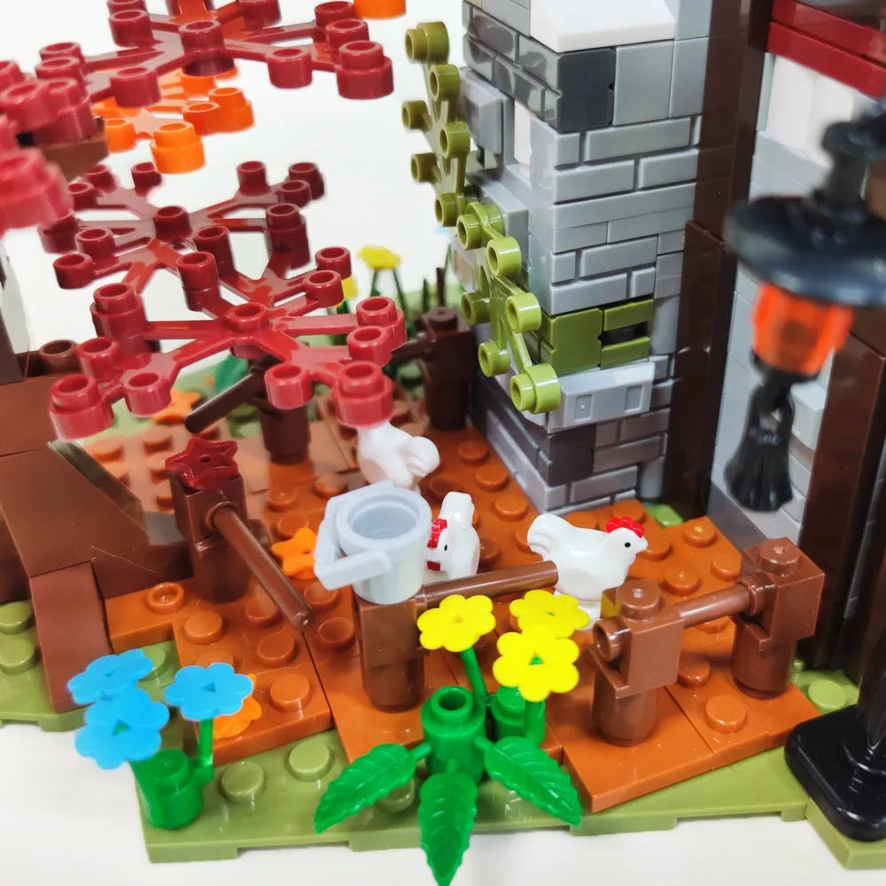 JieStar MOC Building Block Set: Medieval Hotel Town Inn, Model 89148