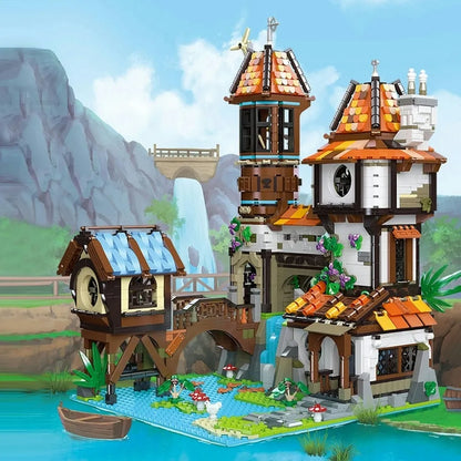 JieStar MOC Building Block Set: Experts The Medieval Riverside Scholars, Model 89149