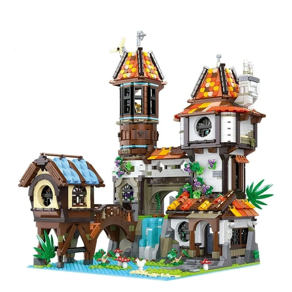 JieStar MOC Building Block Set: Experts The Medieval Riverside Scholars, Model 89149