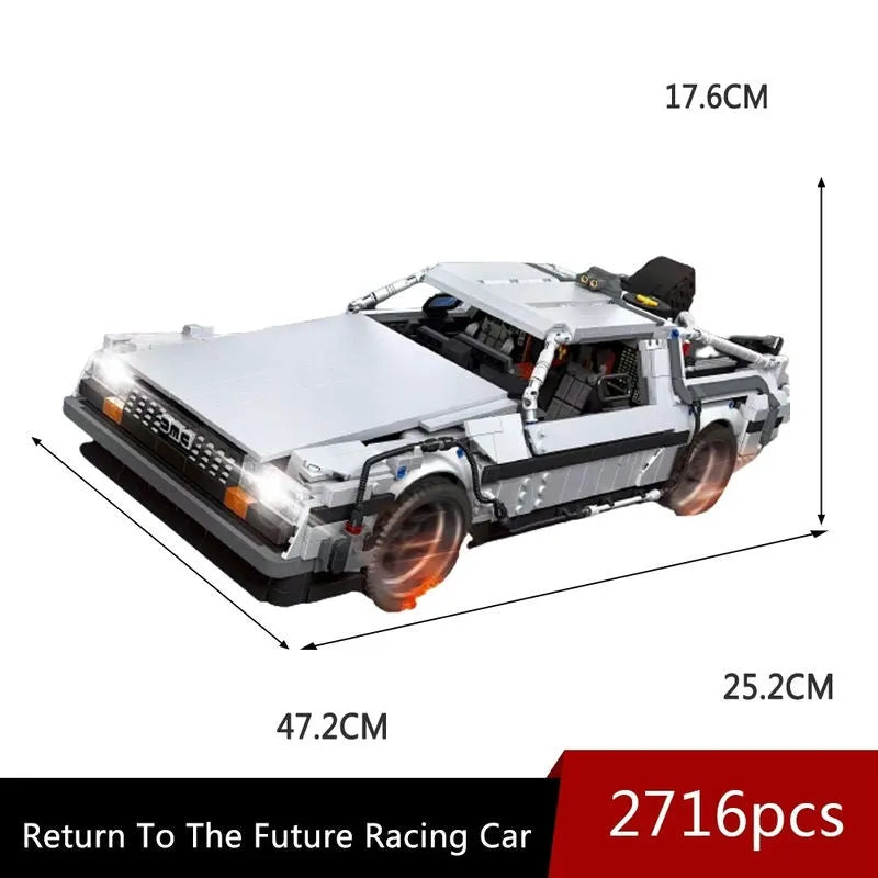 JieStar MOC Building Block Set: DeLorean DMC-12 Return To The Future Car, Model 92004