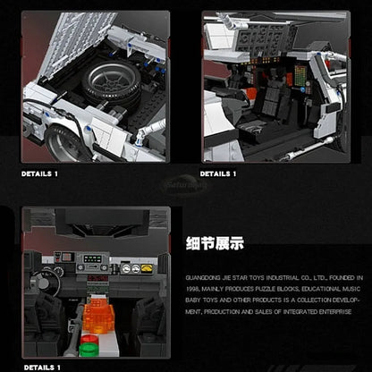 JieStar MOC Building Block Set: DeLorean DMC-12 Return To The Future Car, Model 92004