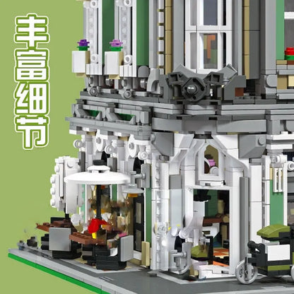 JieStar MOC Building Block Set: Corner Jazz Cafe 89100
