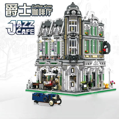 JieStar MOC Building Block Set: Corner Jazz Cafe 89100